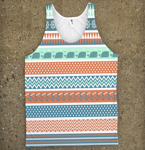 Chevron Patterns with Elephants and Anchors