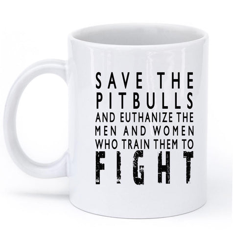 save the pitbulls mug