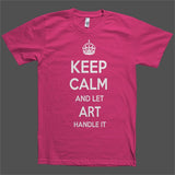 Keep Calm and let Art Handle it Personalized Name T-Shirt