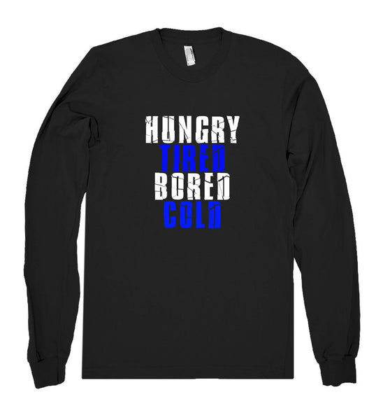 hungry tired bored cold shirt