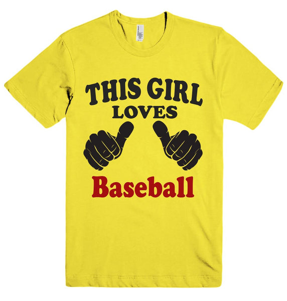 THIS GIRL LOVES BASEBALL T-SHIRT