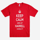 Keep Calm and let HARRELL Handle it Personalized Name T-Shirt ln