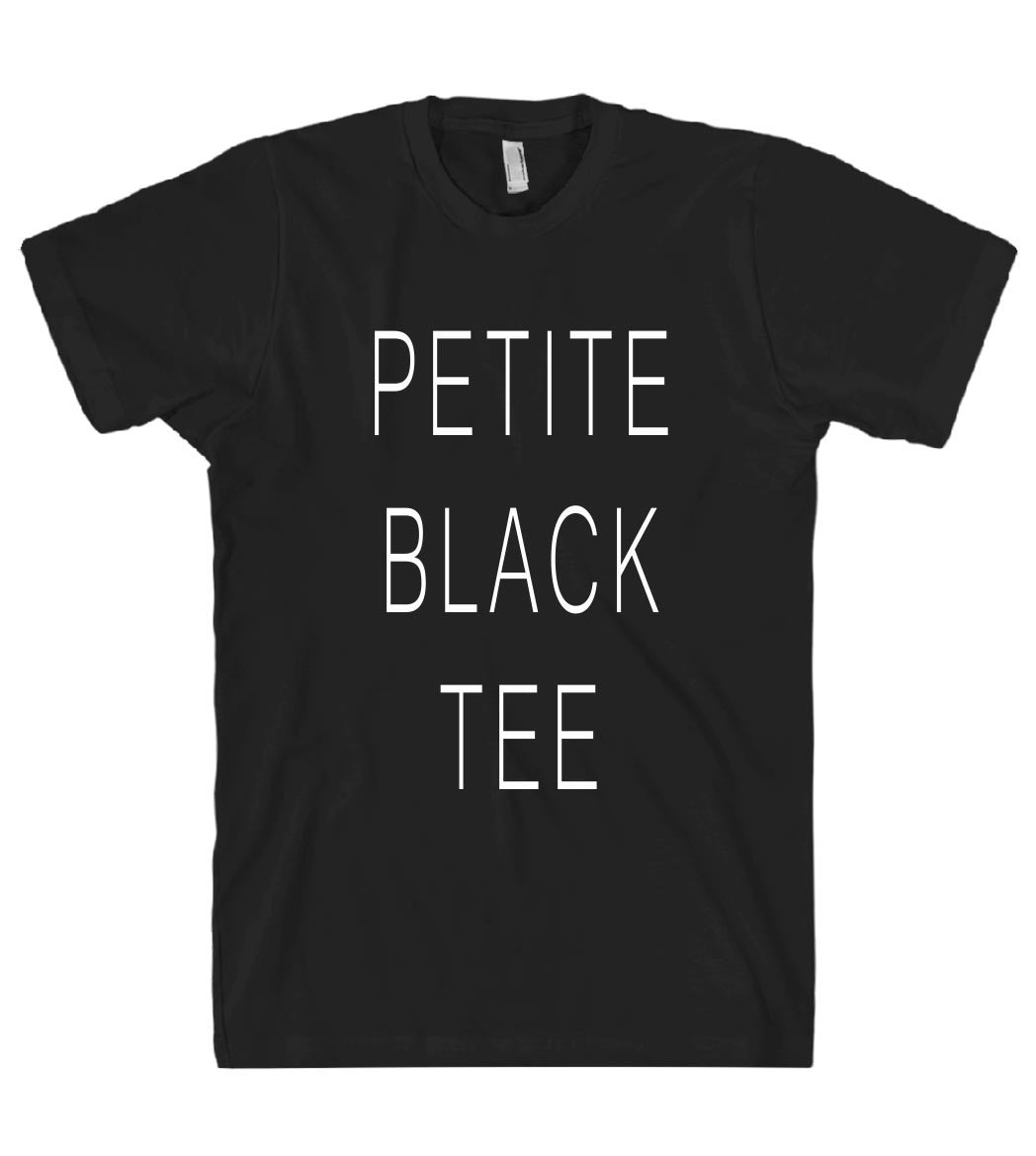 petite black tee tshirt