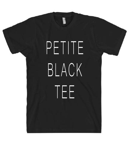 petite black tee tshirt