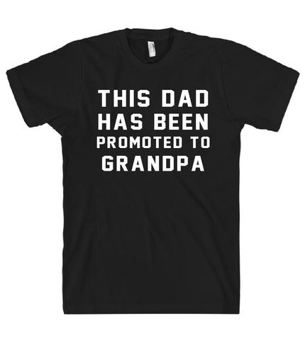 this dad has been promoted to grandpa t shirt