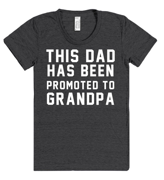 this dad has been promoted to grandpa t shirt