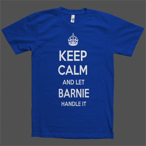 Keep Calm and let Barnie Handle it Personalized Name T-Shirt