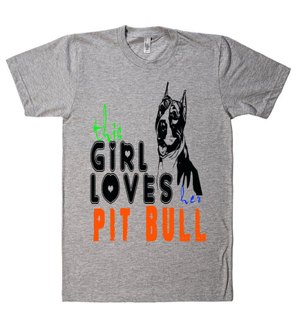 this girl loves her pitbull tshirt