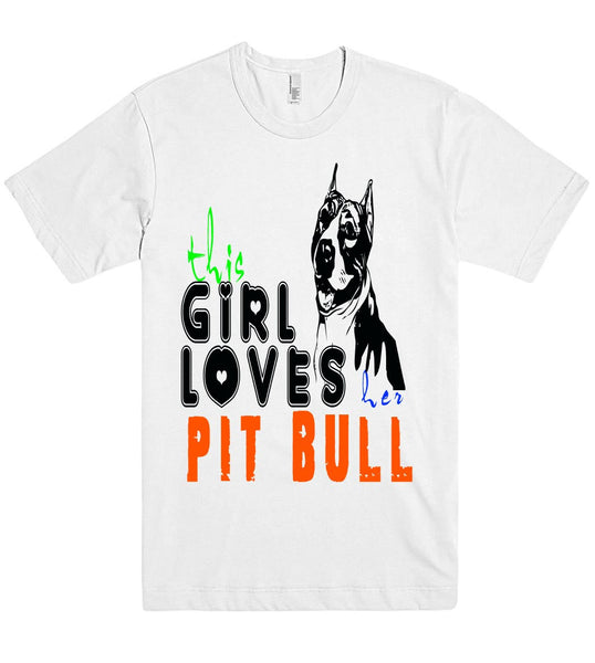this girl loves her pitbull tshirt