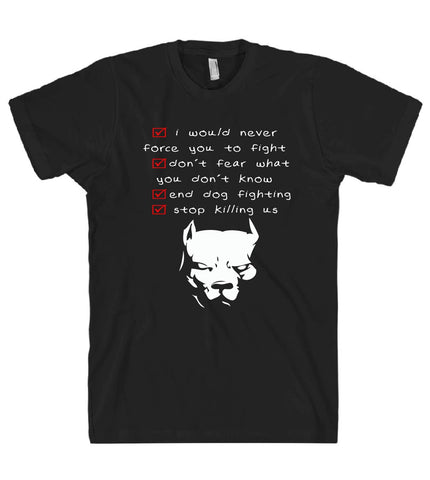 end dog fighting tshirt