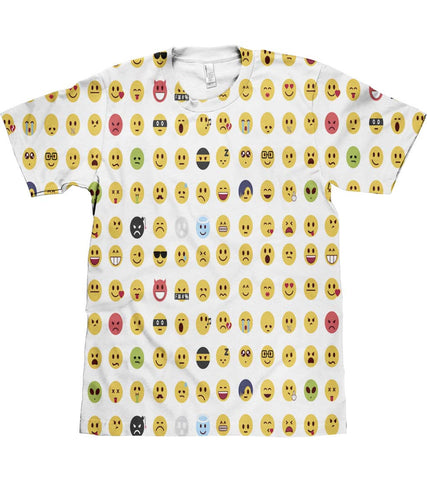 Emojis Emoticons All Over Tee