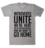 introverts unite t shirt