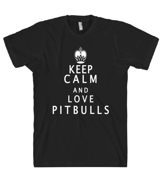 keep calm and love pitbulls t shirt