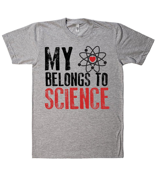 my heart belongs to science t shirt