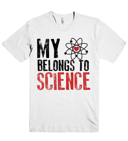 my heart belongs to science t shirt